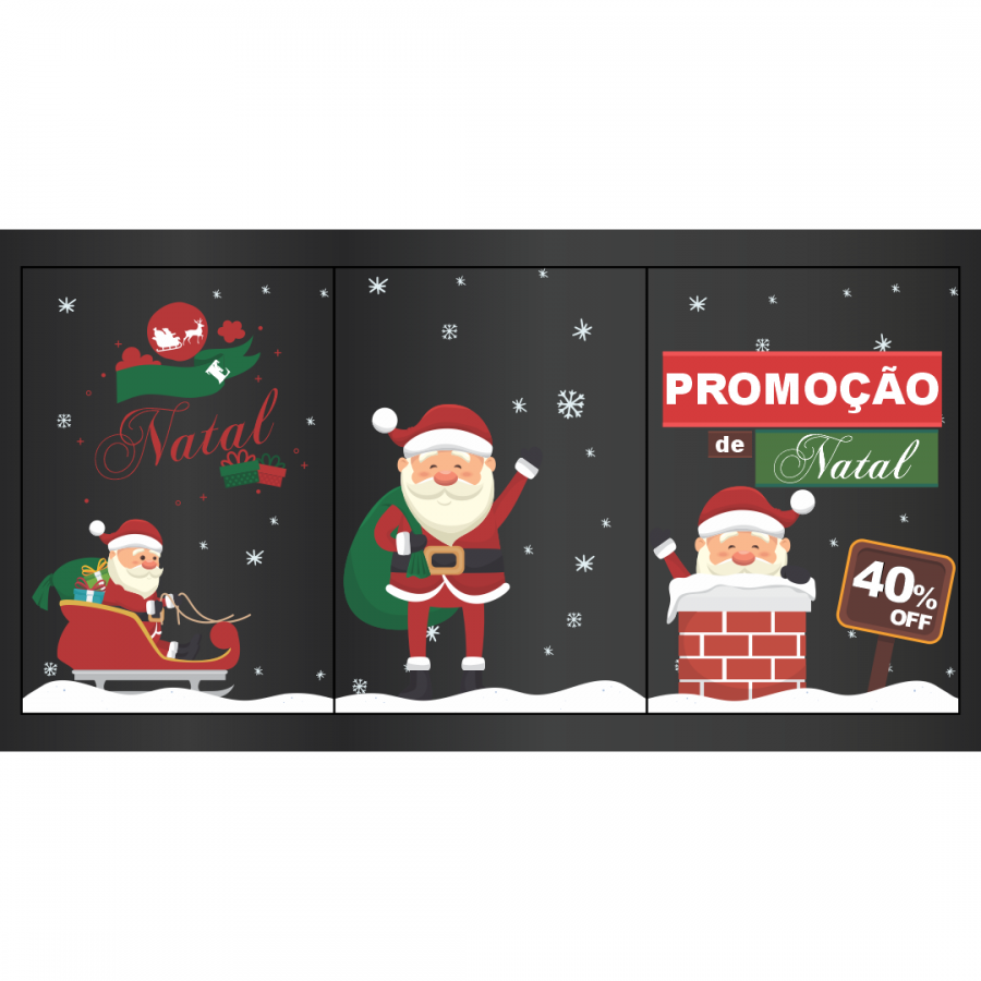 ADESIVOS TRANSPARENTE PARA VITRINE DE NATAL 210X100 (CADA) Adesivo Transparente Impressão UV - Primor Comunicação Visual ADESIVOS TRANSPARENTE PARA VITRINE DE NATAL 210X100 (CADA) Adesivo Transparente Impressão UV - Primor Comunicação Visual