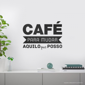 ADESIVO DE PAREDE CAFÉ PARA MUDAR Adesivo cores     