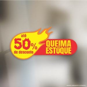 Adesivo para Vitrine Queima Promo Adesivo Vinil Fosco Vários Tamanhos   Recortado 