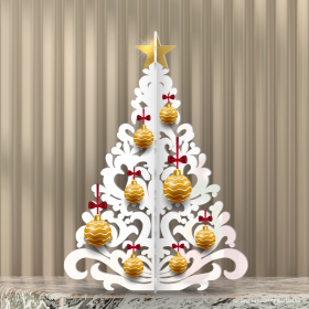 ÁRVORE DE NATAL ACRÍLICO Acrílico 3mm 32x45cm    