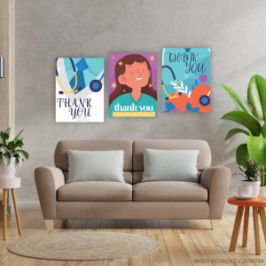 Conjunto Quadro Canvas - Thank you Doctors and Nurses