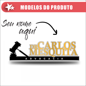 DISPLAY DE MESA ADVOCACIA Acrílico 5mm 45x15cm    Base de Acrílico Cristal 5mm