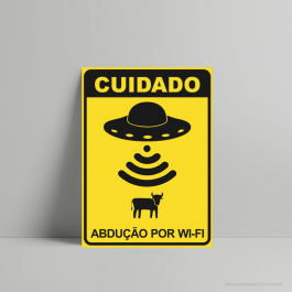 QUADRO DECORATIVO GEEK ABDUÇÃO POR WI-FI PS 3mm     