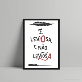 Quadro decorativo geek É LEVIOSA PS 3mm     