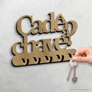Porta Chave O Amor Mora Aqui MDF 6mm 20x14cm    