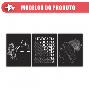 Conjunto Quadro Canvas - Advocacia