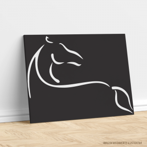 Canvas - Cavalo Logo Tecido Canvas Impresso Três Tamanhos   Não inclui moldura 