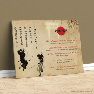 Quadro Canvas - Dojo Kun Samurais