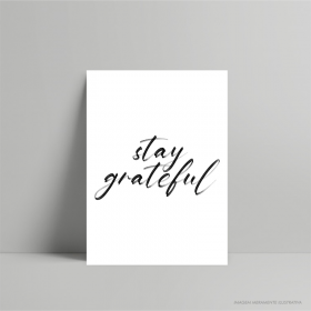 QUADRO DECORATIVO STAY GRATEFUL PS 3mm 21x29cm    Fita Dupla face