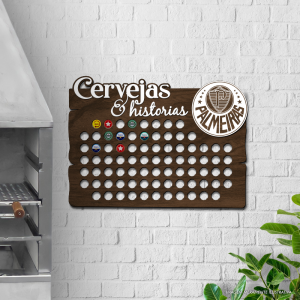 Placa Porta Tampinhas - Times MDF 6 mm 60x42cm   Impresssão UV + verniz 