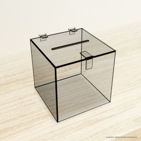URNA DE ACRÍLICO QUADRADA Acrílico Cristal 3mm     