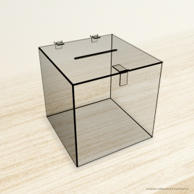URNA DE ACRÍLICO QUADRADA 30x30x30 Acrílico Cristal 3mm     