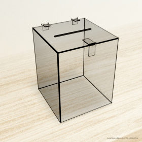 URNA DE ACRÍLICO RETANGULAR Acrílico Cristal 3mm     